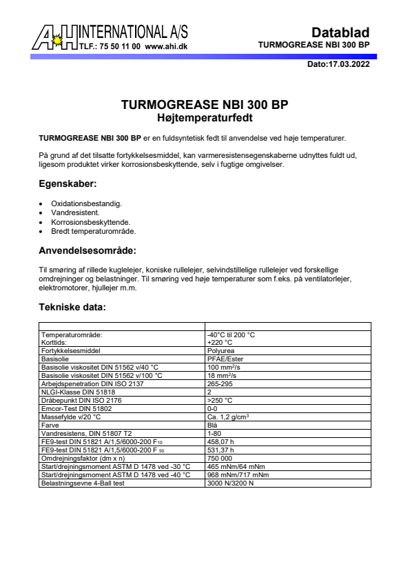 

Turmogrease NBI 300 BP

